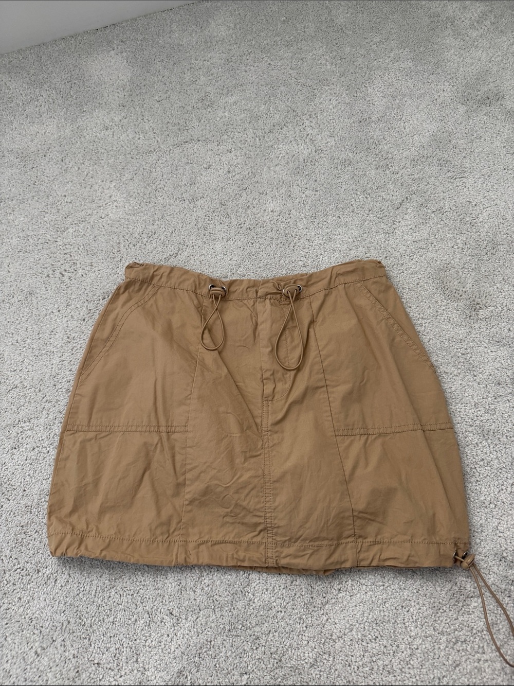 Cotton On Tan Drawstring Mini Skirt